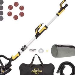CUBEWAY Drywall Sander with Vacuum Attachment, Innovative Fixture for Ceiling Sander, Electric Drywa