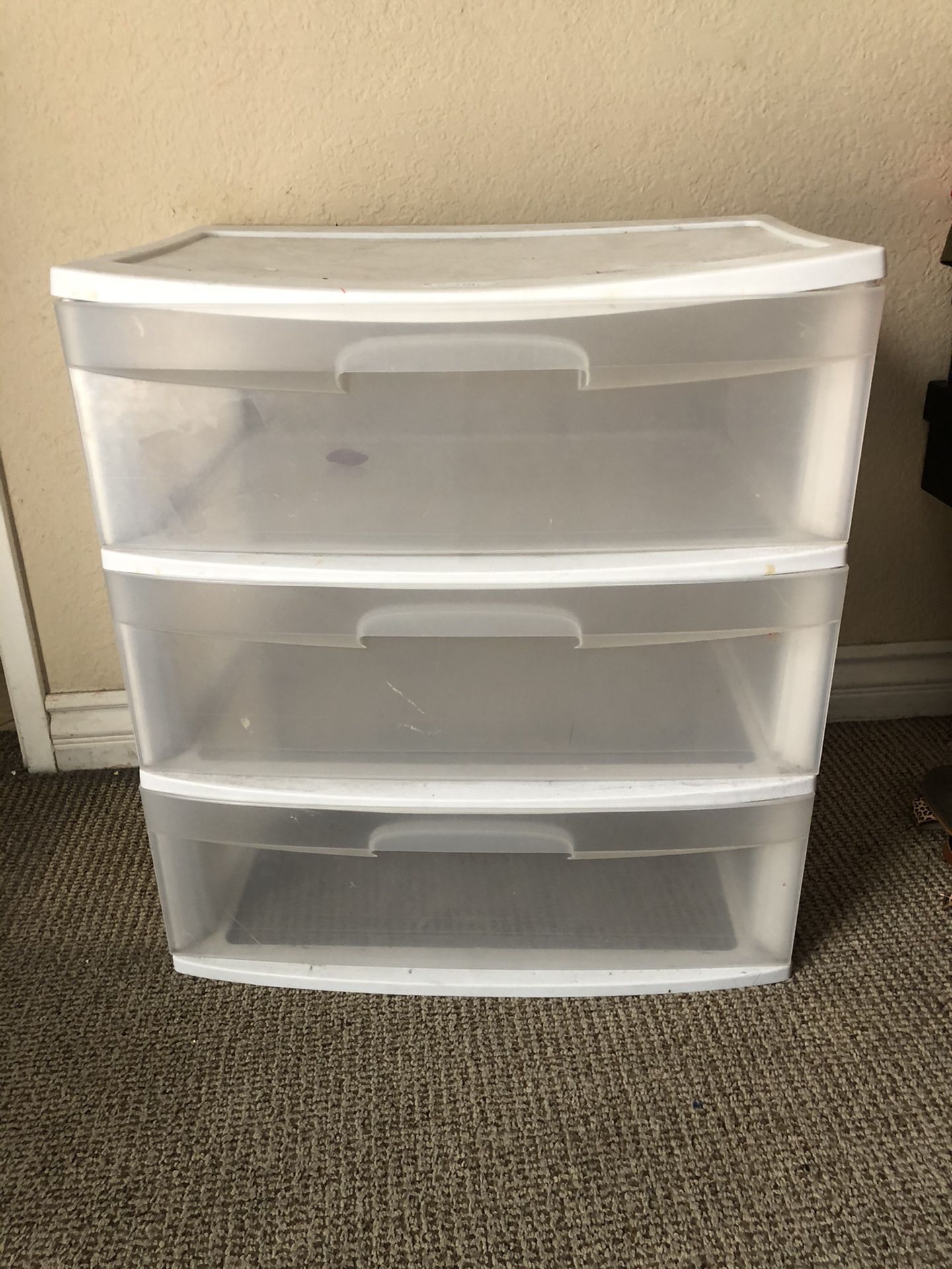 3 drawer plastic storage (Sterilite)