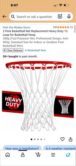 ReDaw 2 Pack Basketball Net Replacement Heavy Duty 12 Loop Standard Size White New