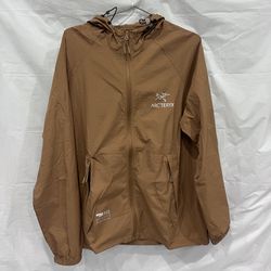 Arc’teryx Men’s Hooded Jacket Brown Size S Windbreaker