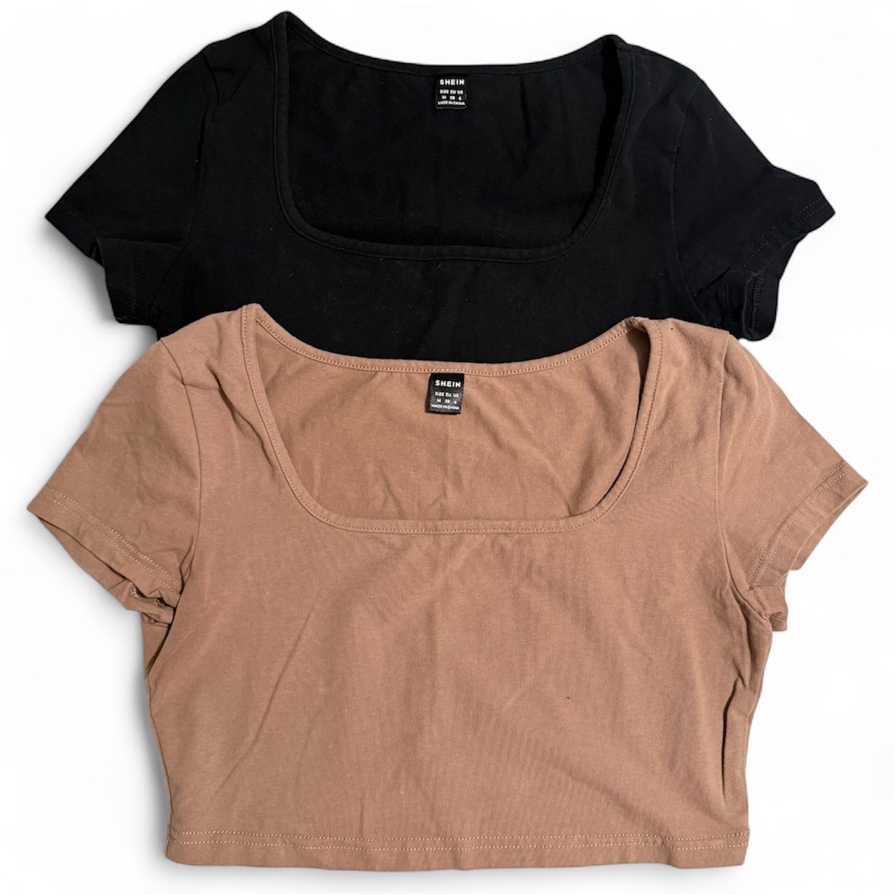 Women’s Medium Cropped Basic Scoop Neck Cotton T-Shirts