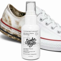 Sneaker Magic Nano Cleanse Plant-Based Stain Remover with Leather Care – Deep Clean Formula for Nubuck, Suede, Canvas, Mesh, Rubber, White Footwear |