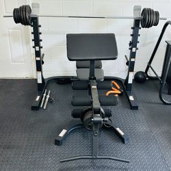 Weight Bench With weights In Great Condition Comes With Dip Bench $300