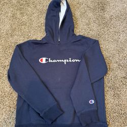 Champion Navy Pullover Hoodie-S