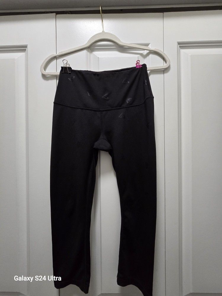 Reebok Women's Activewear Running Yoga Black Capri Leggings XS