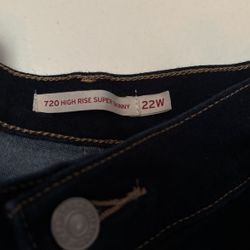 Levi 720 High Rise Super Skinny Size 22W