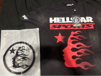 Black & red HELLSTAR sports tee shirt