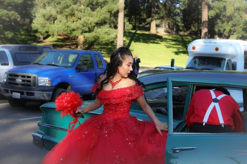 Red Badazzled Quinceañera Dress / Vestido De 15 Años 