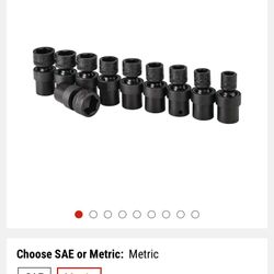 ICON 3/8” Drive Metric Impact Swivel Socket Set