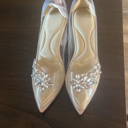 Women’s Clear Heel Turkey Size 38 And US Size 10 Perfect Condition Not Used 