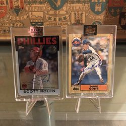 MLB Baseball Cards Auto David Cone And Scott Rolen. Philadelphia Phillies And New York Mets