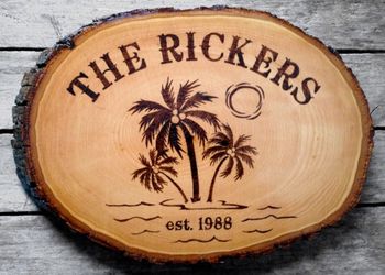 Wooden name sign for home and business custom made on order