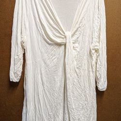 Ellis White 3/4 Sleeve Blue Size 1x