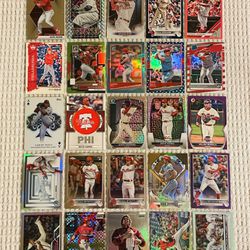 Philadelphia Phillies 25 Card Baseball Lot! Rookies, Prospects, Parallels, Refractors, Prizms, Short Prints, Relics, Case Hits, Variations & More!