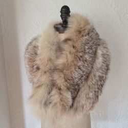 Real Lynx Fur Wrap Stole Collar NO OFFERS 