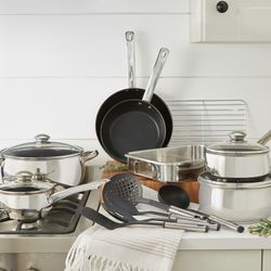 18-Piece Belly Shaped Stainless Steel Cookware Set