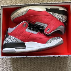 Jordan 3 Retro, Fire Red, Size 9.5