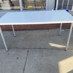 IKEA White Desk Table 59” Length X 29” Deep X 29” High 