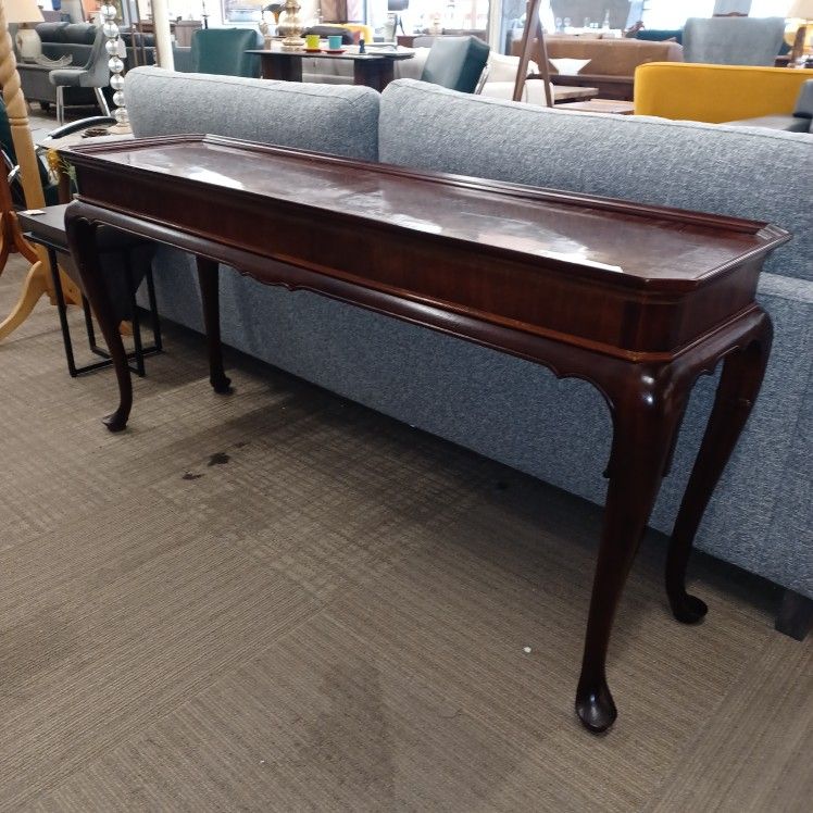 Mahogany Burl Console Table