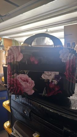 Floral Hard-Shell Carry-On Luggage Case
