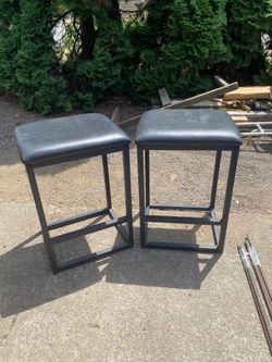 26” Tall steel framed stools