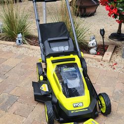 Ryobi 40v Self-Propelled Lawn Mower with 6.0 Ah Battery and Charger