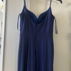 Navy Blue Dress With High Slit Size 8