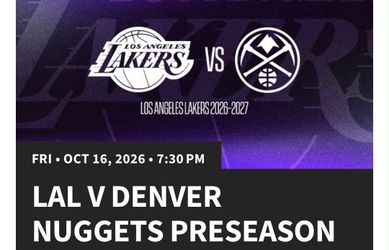 LAL V DENVER NUGGETS PRESEASON