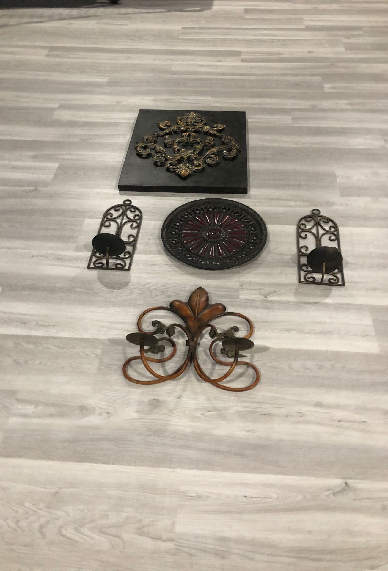 Candle holders and wall art