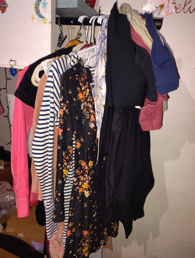 A BIG Bag Of Small/Medium Sized Dresses, Dress Coat, One Pieces, Multiple Gently Used