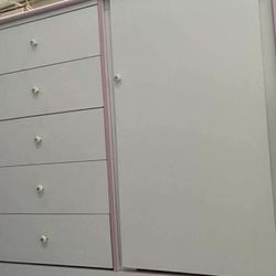 White Pink Liner Wardrobe 