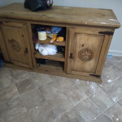 Rustic Wood texas Entertainment Center