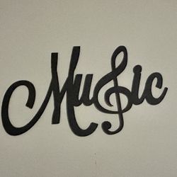 Metal “Music” Wall Decor