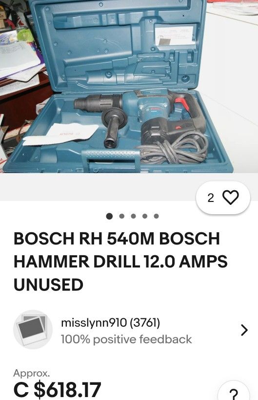 Bosch 540 Rotary Hammer Drill