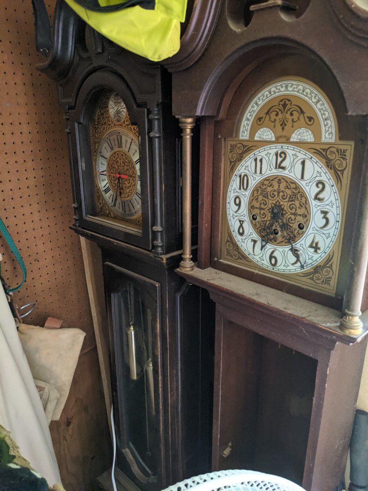 Two Grandfather Clocks
