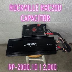 Rockville capacitor and skar audio amplifier 