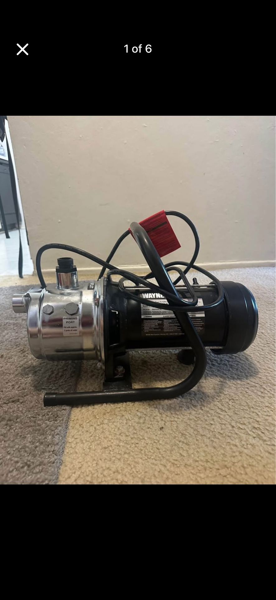 PLS100 - 1 HP Portable Stainless Steel Lawn Pump. 1in