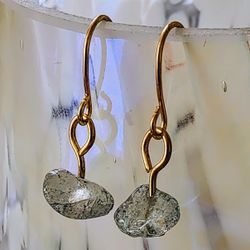 Aquamarine And Gold Earrings