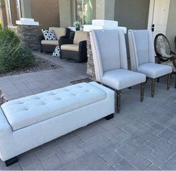 Accent chairs & Storage Bench