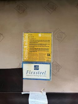 Flexsteel Semi-Aniline Top-Grain Leather Sofa