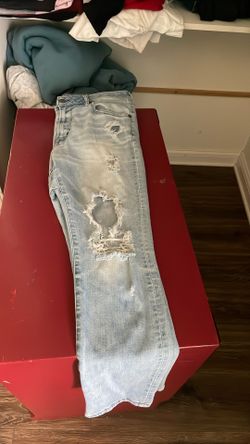 Slim Fit Ripped Blue Jeans