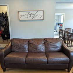 Furniture Set: Leather Couch, Chaise, and Chair - REDUCED PRICE 