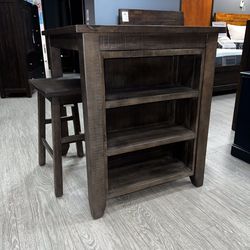 Solid Wood Three Piece Counter Height Set -  Madison County