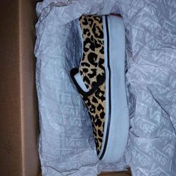 Girls Flocked leopard print VANS