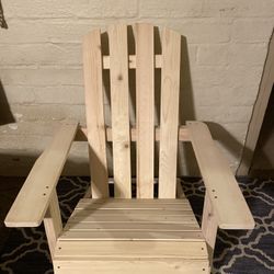 Adirondack Style Solid Wood Deck Chair Sturdy 