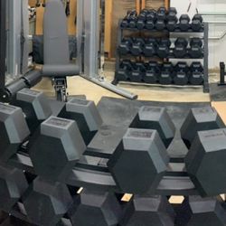 Rep Fitness Dumbbells 5-100 With Racks