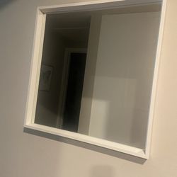 White square mirror