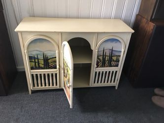 2 Shelf with 3 doors cabinet , 40 inches long 16 inches wide 30 inches high