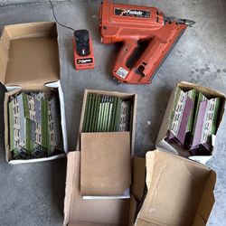 Paslode gas nail gun and nails