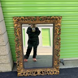 large heavy gold frames mirror